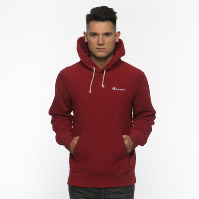 Bluza Champion Small Script Logo Reverse Weave Hoodie red