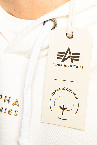 Bluza Alpha Industries Organics EMB Hoody biała