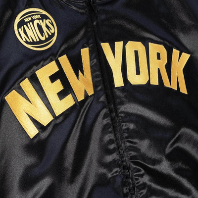 Mitchell & Ness New York Knicks Big Face 4.0 Satin Jacket black