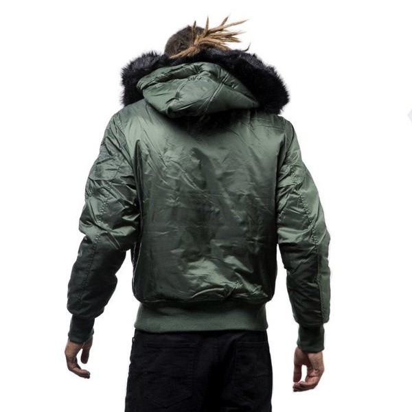 Urban Classics kurtka Hooded Basic Bomber Jacket olive (TB1456)