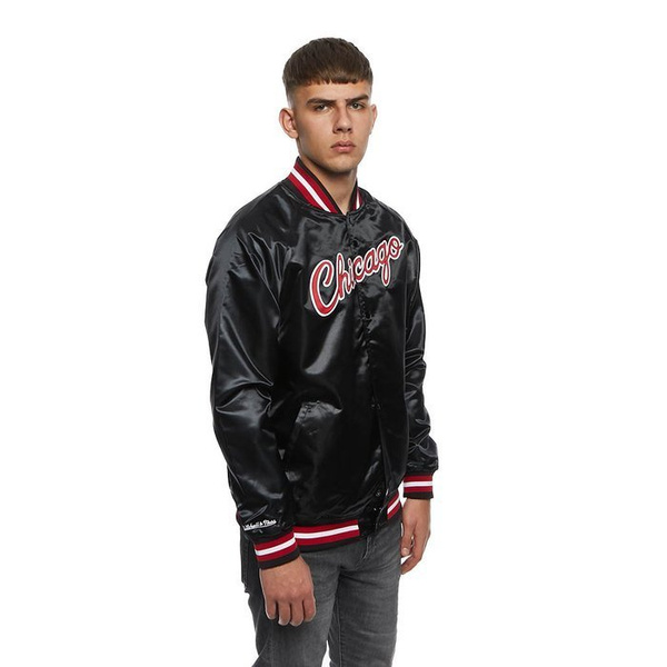 Kurtka Mitchell & Ness Chicago Bulls Jacket black Lightweight Satin Jacket