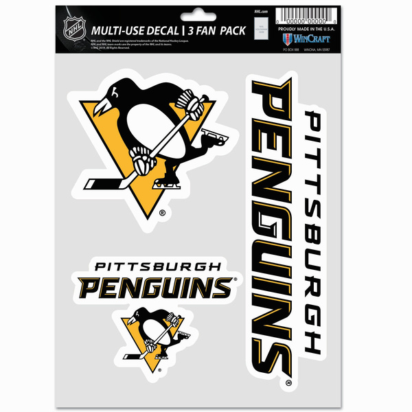 Naklejka WinCraft NHL Multi Use 3 Fan Pack Decal Pittsburgh Penguins