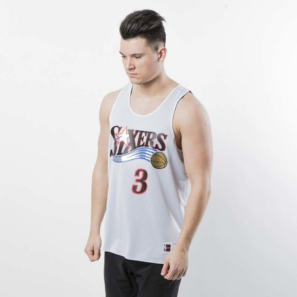 Koszulka dwustronna Mitchell & Ness Philadelphia 76ers Allen Iverson 2004 white / royal All Star Reversible