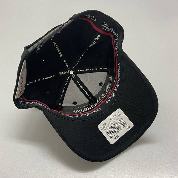 Czapka Mitchell & Ness snapback Branded czarna (black/black) Pinscript Redline Snapback