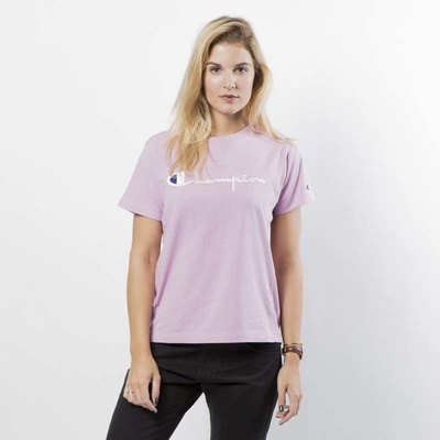 Champion T-shirt Embroidered Logo WMNS pink