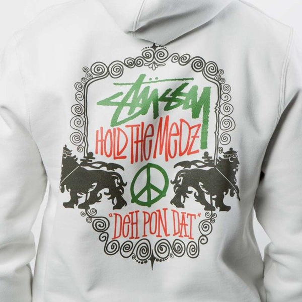 Bluza Stussy Sweatshirt Lion Shield Hood stone