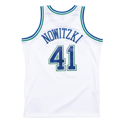 Koszulka Mitchell & Ness Dallas Mavericks #41 Dirk Nowitzki biała Swingman Jersey
