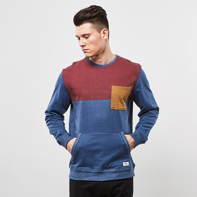 Vans sweatshirt crewneck Muir  blue / burgundy VN-0UOWE54
