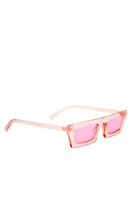 Okulary przeciwsłoneczne Jeepers Peepers Baby Pink Retro Narrow Rectangle Frames Sunglasses