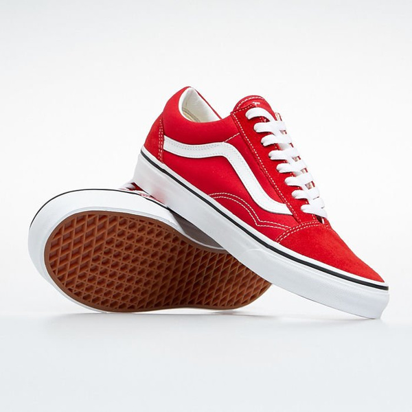 Sneakers buty Vans Old Skool racing red/true white (VN0A4BV5JV61)
