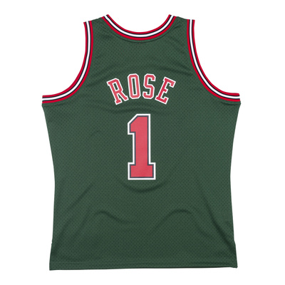 Mitchell & Ness Chicago Bulls #1 Derrick Rose green Swingman Jersey