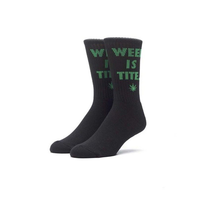 Skarpety HUF Weed Is Tite Crew Sock black