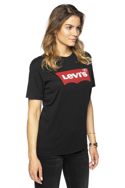 Koszulka damska Levi's Graphic Setin Neck Tee czarna