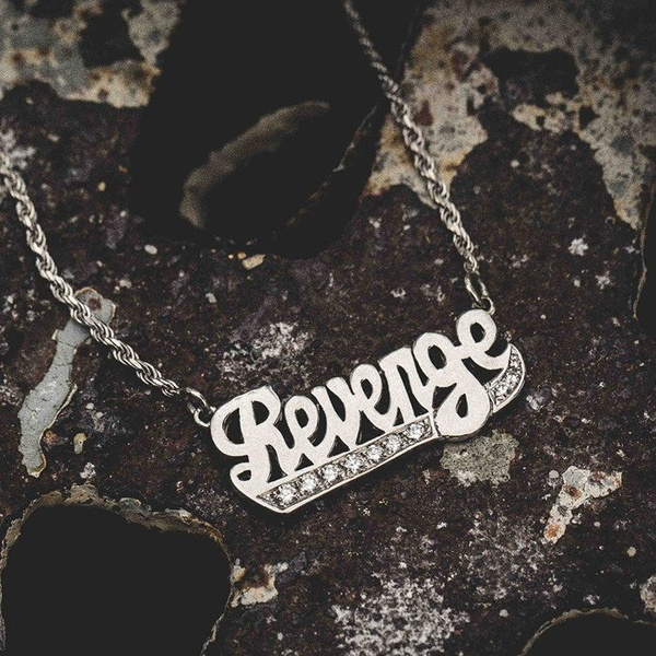 GLD Revange Iced Tail Silver Pendant 16" Silver 925