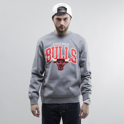 Mitchell & Ness bluza crewneck Chicago Bulls heather grey Team Arch