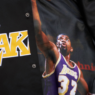 Mitchell & Ness Los Angeles Lakers NBA Lightweight Satin Jacket Vintage Magic Johnson black 