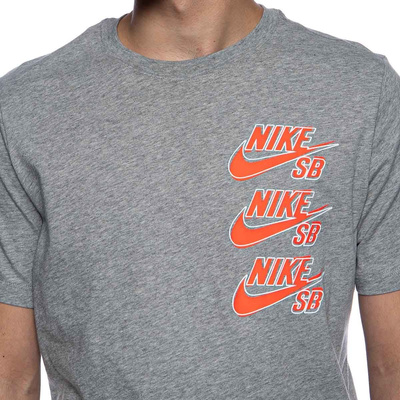 Nike T-shirt SB Tee SS Triple Stack grey heather