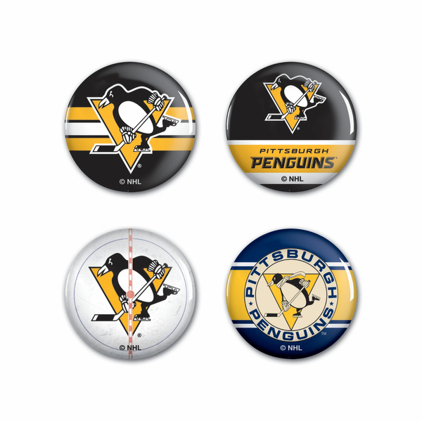 WinCraft NHL Button 4 Pack Pittsburgh Penguins