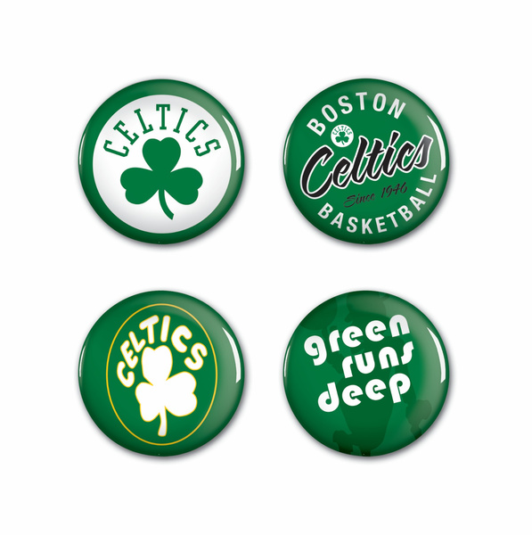 Odznaka WinCraft NBA Button 4 Pack Boston Celtics