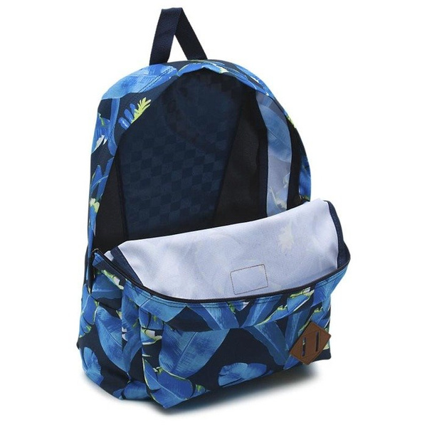 Vans plecak backpack Old Skool II Backpack dress blue bonsai leaf VN000ONINKB