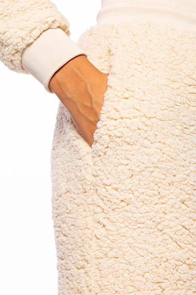 Damskie spodnie dresowe Fila Women Yule Sherpa Pants ecru