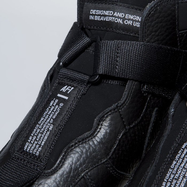 Sneakers buty Nike Air Force 1 Utility Mid black / half blue-white (AQ9758-001)