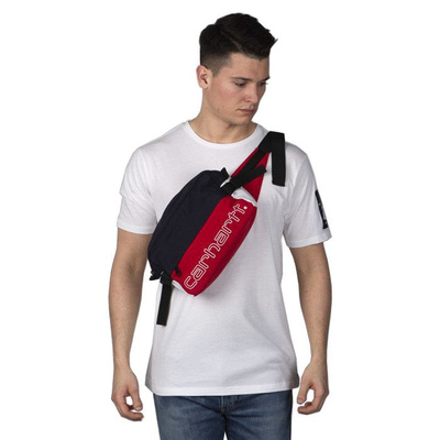 Carhartt WIP Terrace Hip Bag cardinal / dark navy / white