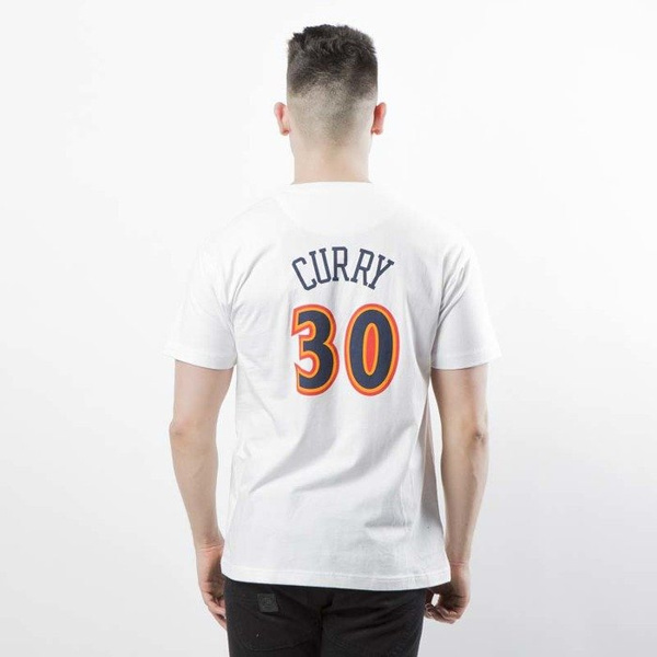 Koszulka Mitchell & Ness Golden State Warriors #30 Stephen Curry T-shirt white Name & Number Traditional