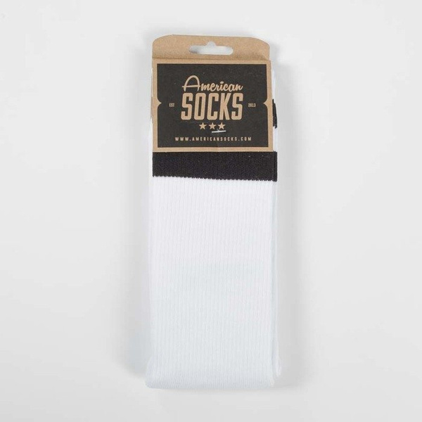 Skarpety American Socks Old School I - Mid High white / black - black
