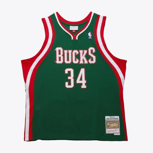 Koszulka Mitchell & Ness Milwaukee Bucks #34 Giannis Antetokounpo Dark Jersey green