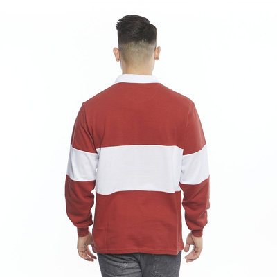 Koszulka longsleeve Prosto Klasyk Longsleeve Polo Malle bordo/white
