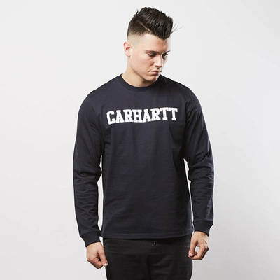 Longsleeve Carhartt WIP L/S College T-Shirt dark navy / white 