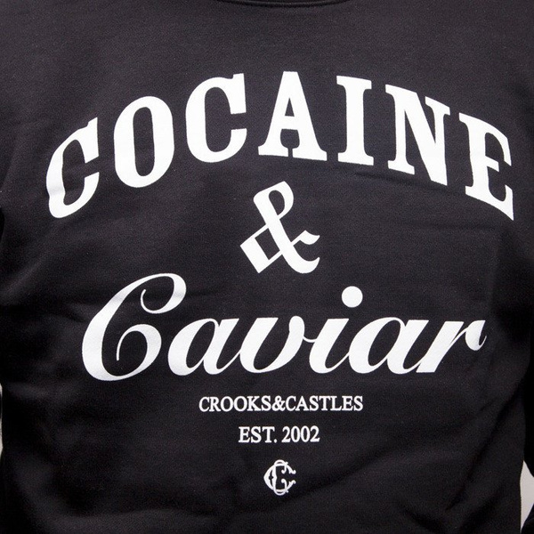 Crooks & Castles bluza crewneck Coca black / white