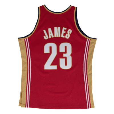 Mitchell & Ness Cleveland Cavaliers #23 LeBron James Swingman Jersey dark red