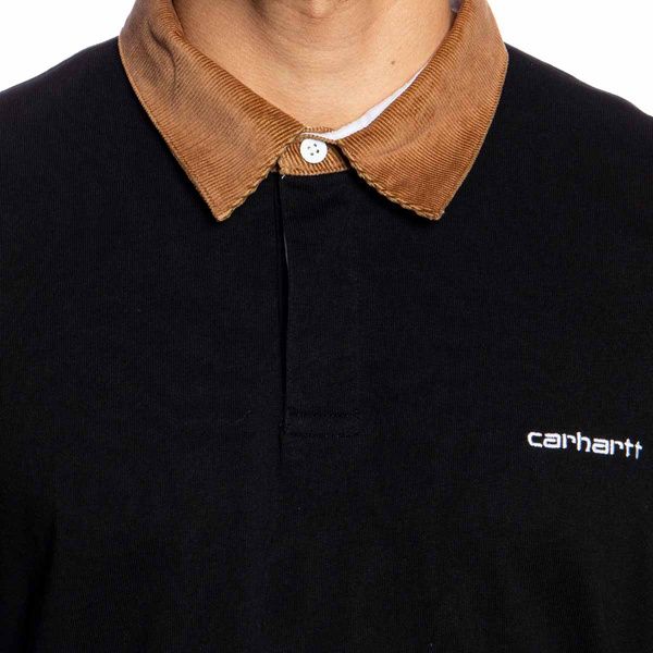 Koszulka Longsleeve Carhartt WIP L/S Cord Rugby Polo czarna