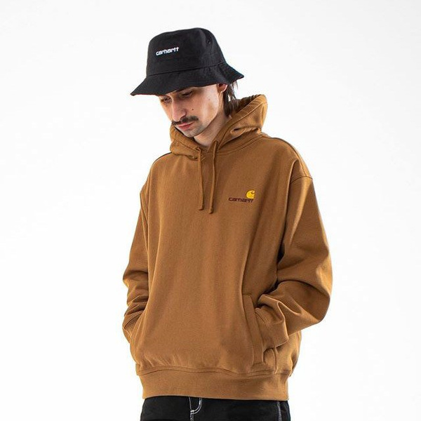 Bluza Carhartt WIP Hooded American Script Sweat brązowa