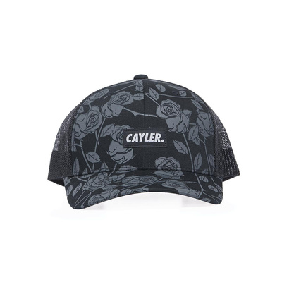 Cayler & Sons WHITE LABEL Statement Black Roses Curved Trucker Cap black/mc
