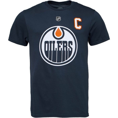 Koszulka Fanatics NHL Name & Number Graphic T-shirt Edmonton Oilers #97 McDavid navy blue