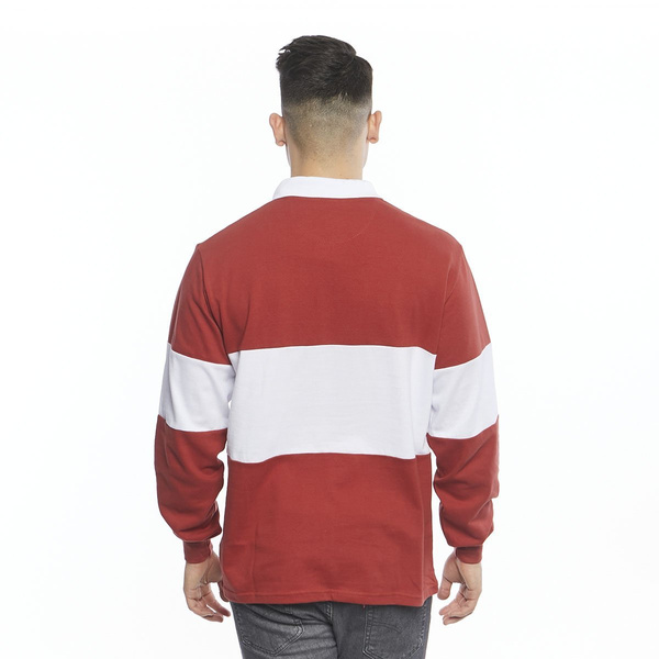 Koszulka longsleeve Prosto Klasyk Longsleeve Polo Malle bordo/white