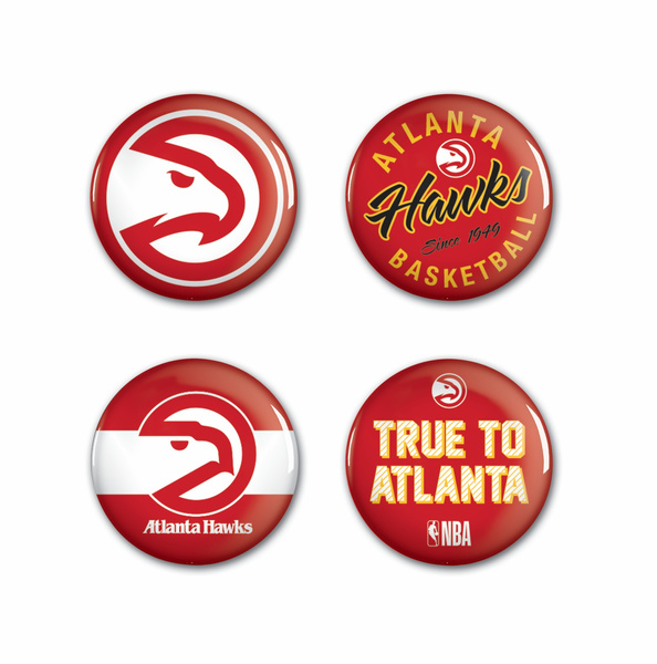 Odznaka WinCraft NBA Button 4 Pack Atlanta Hawks