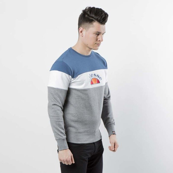 Ellesse bluza crewneck Oriveto Sweat dark grey marl / optic white / dress blues