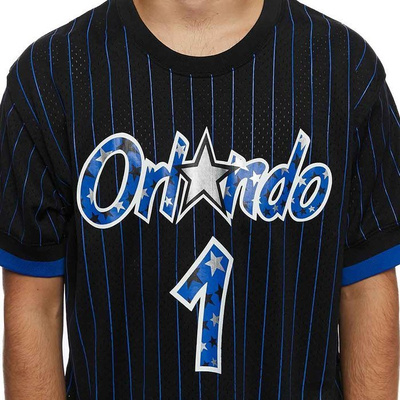 Mitchell & Ness Orlando Magic #1 Penny Hardaway black Name & Number Mesh Crewneck 