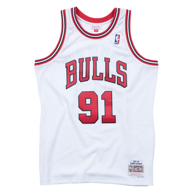 Mitchell & Ness Chicago Bulls #91 Dennis Rodman white Swingman Jersey 