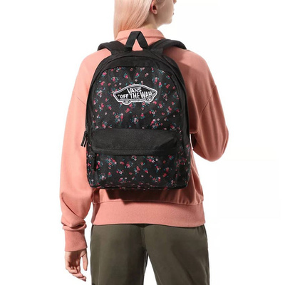 Vans Realm Backpack (floral print) black