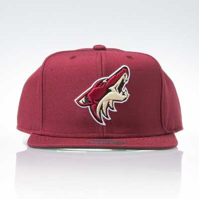 Mitchell & Ness czapka snapback Phoenix Coyotes burgundy WOOL SOLID NT80Z