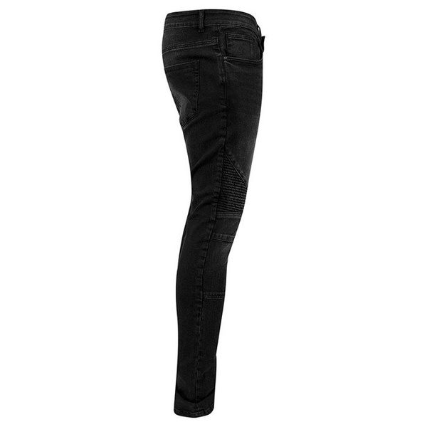 Urban Classics spodnie Slim Fit Biker Jeans black washed TB1436