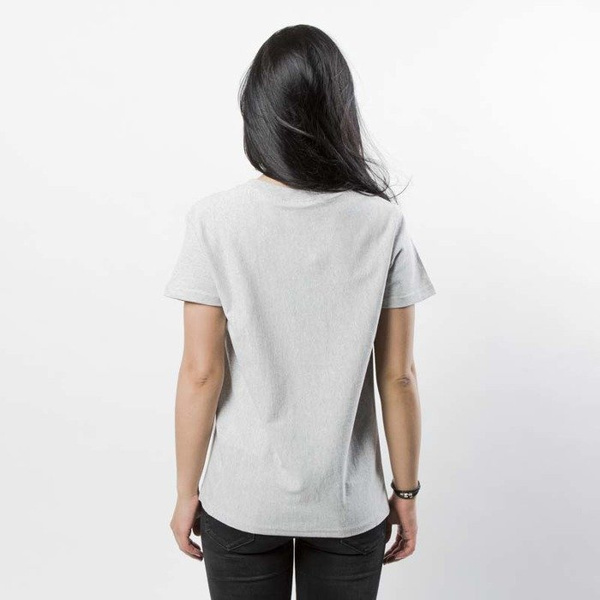 Koszulka damska Champion T-shirt Embroidered Logo WMNS light heather grey 109280/S17/3688