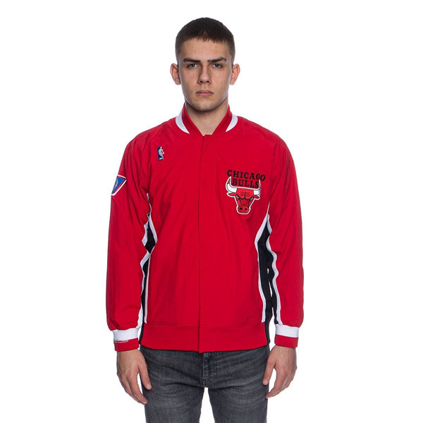 Kurtka Mitchell & Ness Chicago Bulls czerwona Authentic Warm Up Jacket