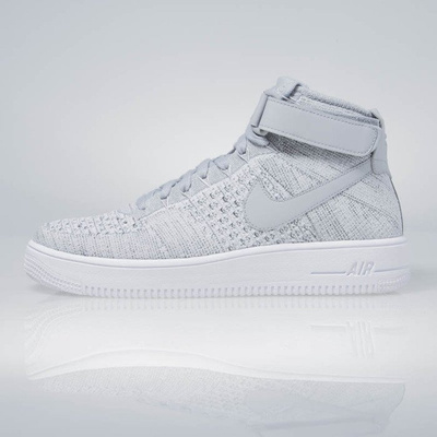 Sneakers buty Nike Air Force 1 Ultra Flyknit Mid wolf grey / wolf grey-white 817420-003
