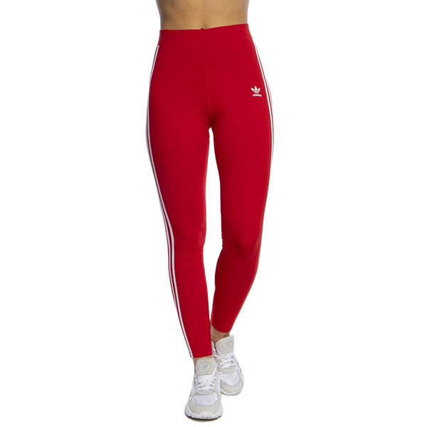 Legginsy Adidas Originals 3 Stripes Tight czerwone